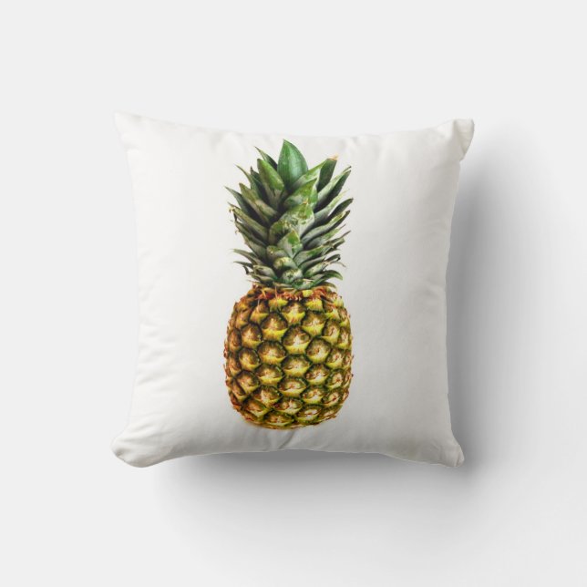 Coussin Carreau d'impression d'ananas (Recto)