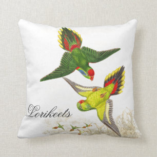 Coussin Carreau d'oiseaux de Gould Lorikeet