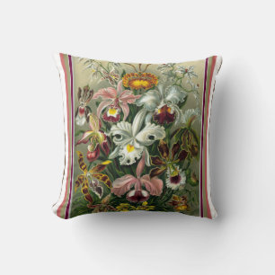 Coussin Carreau d'orchidée d'Ernst Haeckel