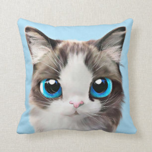 Coussin Carreau drôle d'amoureux des chats