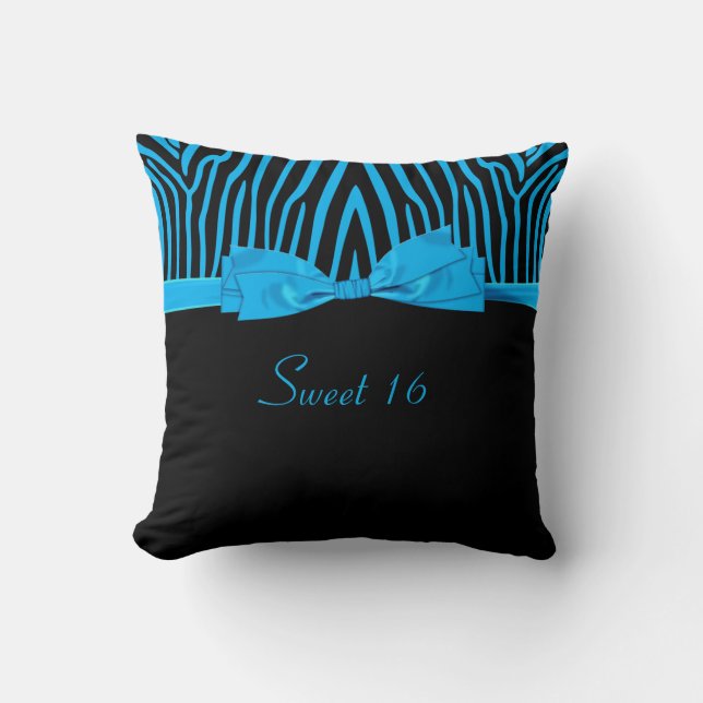Coussin Carreau du bonbon 16 à arc imprimé par zèbre de (Recto)