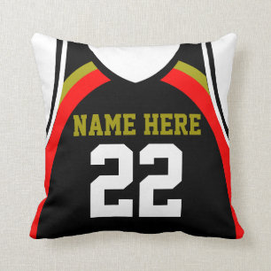 Coussin Carreau du Jersey de basket-ball de Personalizable