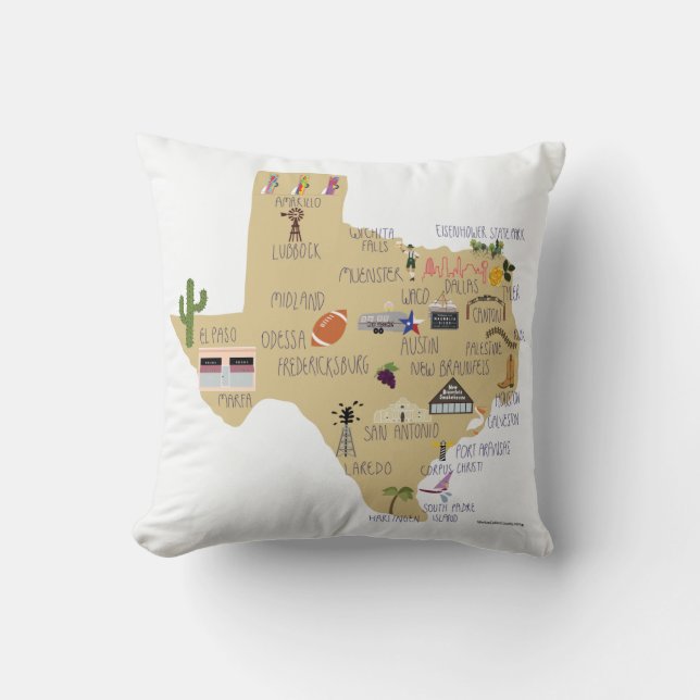 Coussin Carreau du Texas (Recto)