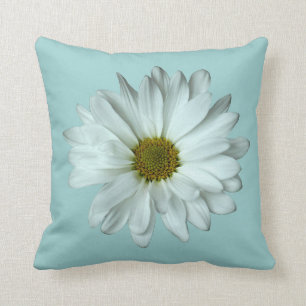 Coussin Carreau élégant de marguerite blanche