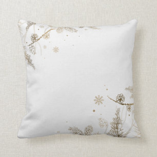 Coussin Carreau élégant de Noël   de branches d'arbre d
