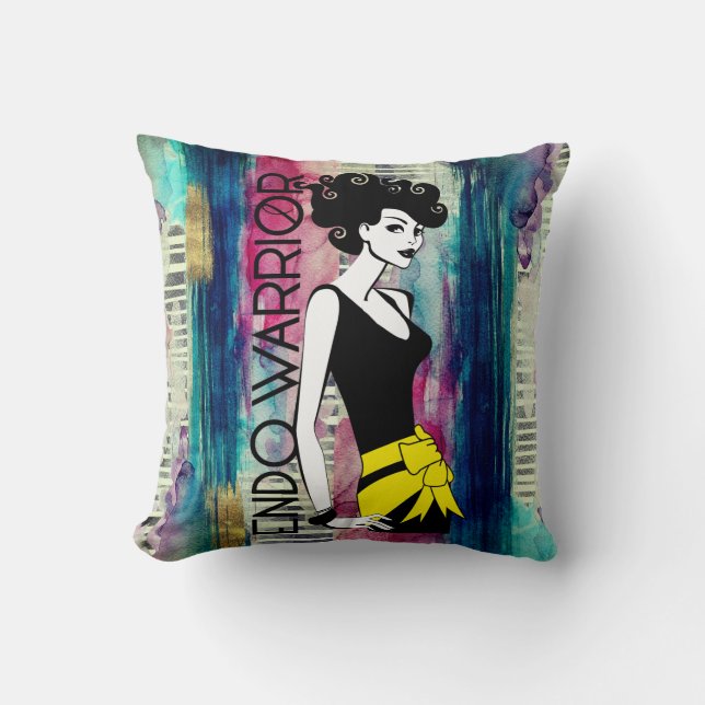 Coussin Carreau ENDO 16" de polyester de GUERRIER x 16" (Recto)