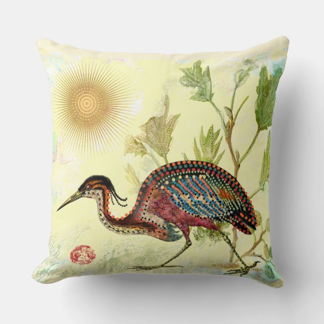 Coussin Carreau exotique de coutume de peinture de point (Recto)
