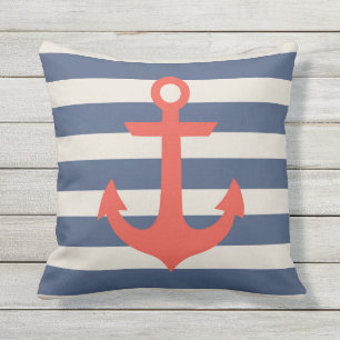 Coussin Carreau extérieur d'Ancre nautique "