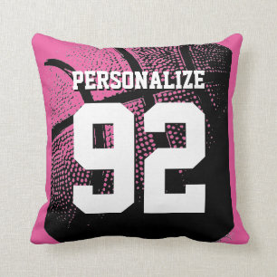 Coussin Carreau fait sur commande rose de nombre de jersey