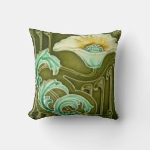 Coussin Carreau floral d'art déco