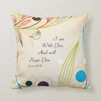 Coussin Carreau floral de citation du résumé w/Christian