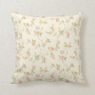 Coussin Carreau floral de style vintage