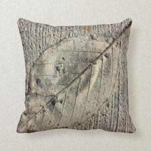 Coussin Carreau fossile de feuille