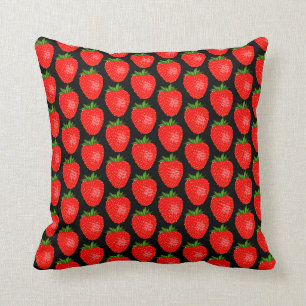 Coussin Carreau génial/coussin du monde rouge de fraise