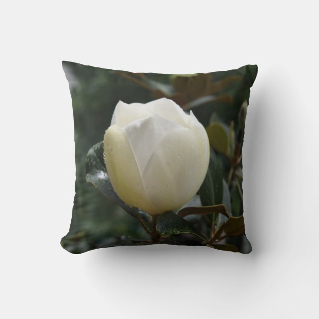 Coussin Carreau grandiflora de magnolia (Recto)