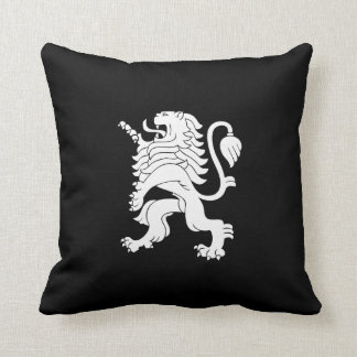 Coussin Carreau héraldique effréné de lion