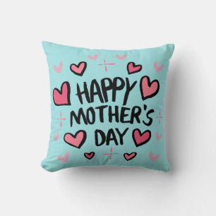 Coussin Carreau heureux adorable du jour de mère