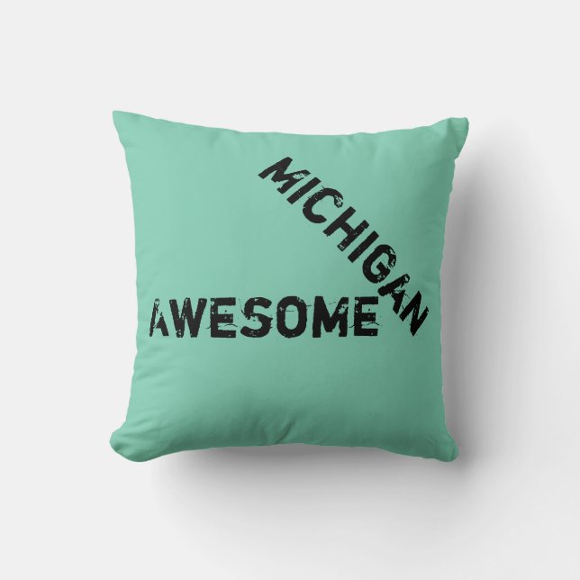 Coussin Carreau impressionnant de citation du Michigan (Recto)
