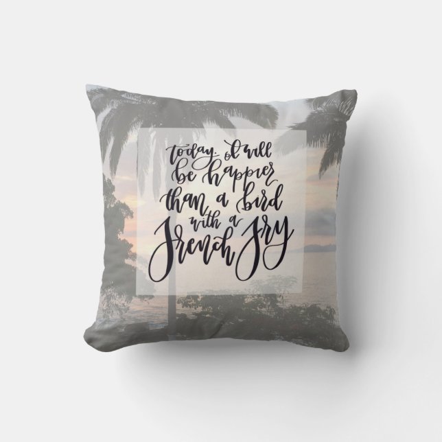 Coussin Carreau inspiré de citation (Recto)