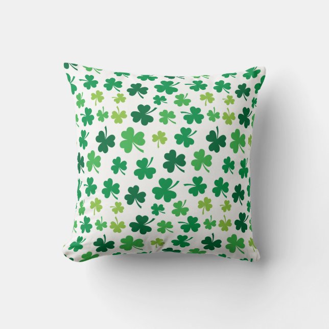 Coussin Carreau irlandais de shamrock (Recto)
