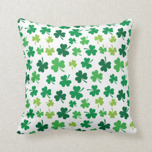 Coussin Carreau irlandais de shamrock