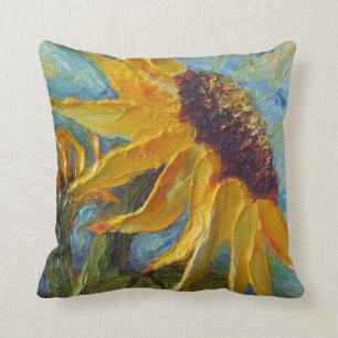 Coussin Carreau jaune de tournesol