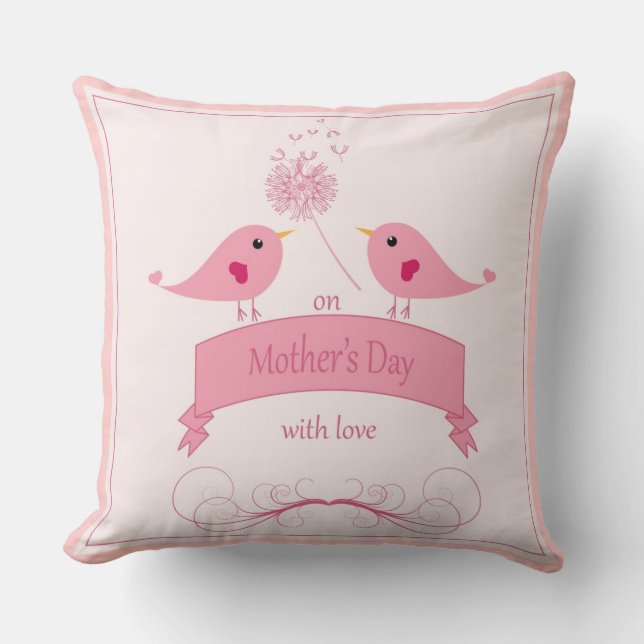 Coussin Carreau "le jour de mère avec amour " (Recto)