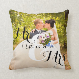 Coussin Carreau l'épousant rustique de M. et de Mme Photo
