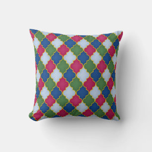 Coussin Carreau Marocain Bleu