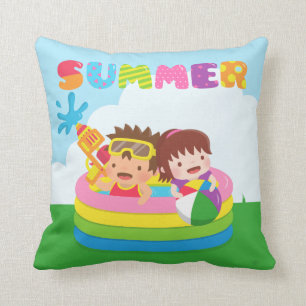 Coussin Carreau mignon d'amusement de piscine d'eau d'été