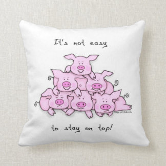 Coussin Carreau mignon de citation drôle de porc