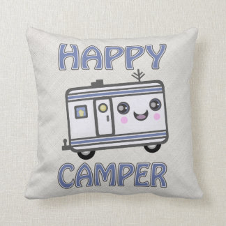 Coussin Carreau mignon de profondément satisfait de Kawaii