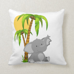 Coussin Carreau mignon d'éléphant de bébé