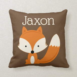 Coussin Carreau mignon personnalisé de crèche de Fox