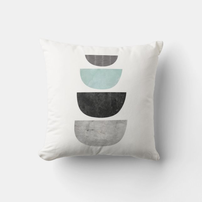 Coussin Carreau moderne abstrait géométrique minimaliste (Recto)