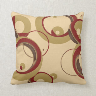 Coussin Carreau moderne de bulles - beige