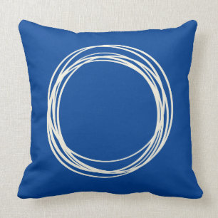 Coussin Carreau moderne de cercles de la moitié du siècl
