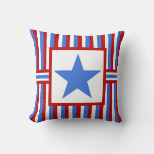 Coussin Carreau moderne patriotique américain d'art