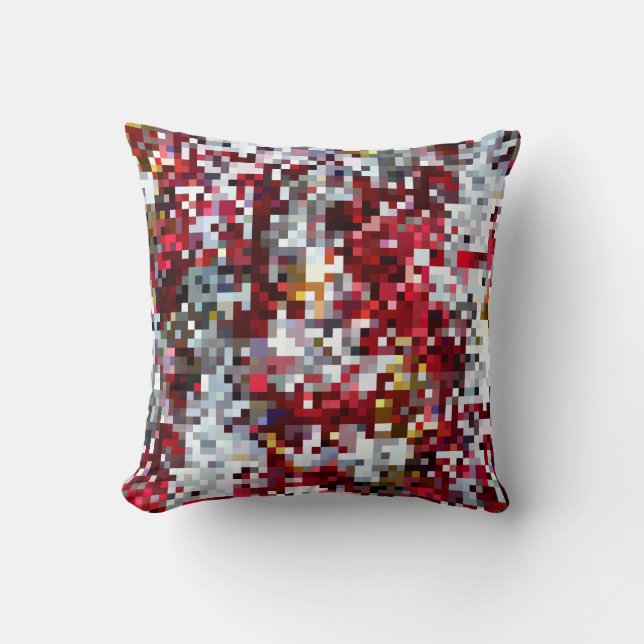 Coussin Carreau multi de motif de mosaïque de couleur (Recto)