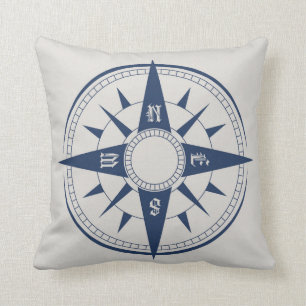 Coussin Carreau nautique de boussole