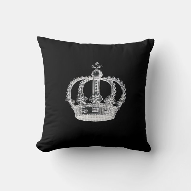 Coussin Carreau noir 20" de couronne x 20" (Recto)