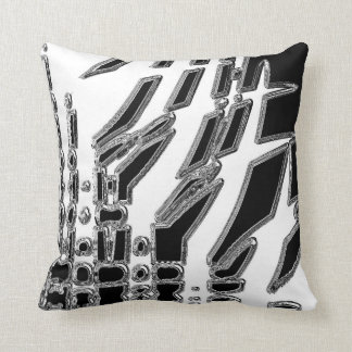 Coussin Carreau noir d'abrégé sur blanc