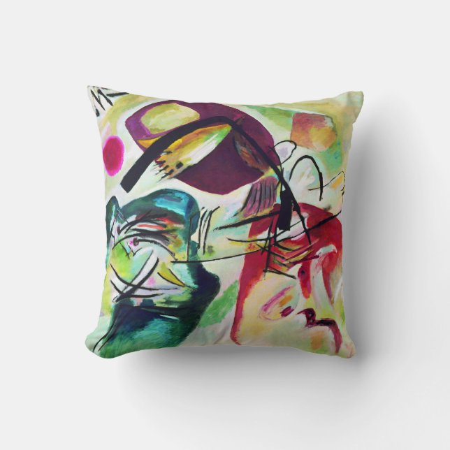 Coussin Carreau noir de voûte de Kandinsky (Recto)