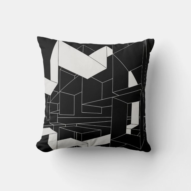 Coussin Carreau noir et blanc (Recto)
