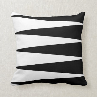 Coussin Carreau noir et blanc de bloc de couleur