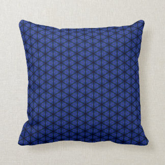 Coussin Carreau noir et bleu d'hexagone