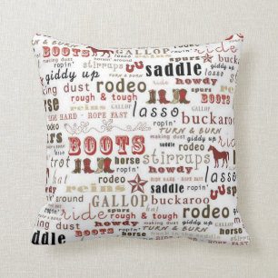 Coussin Carreau occidental de MoJo d'impression d'art de