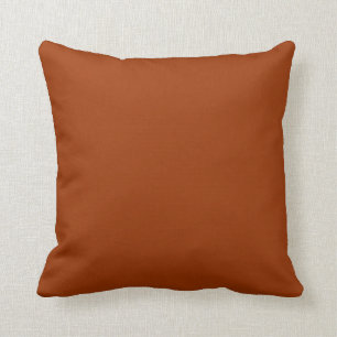 Coussin Carreau orange profondément brûlé élégant de