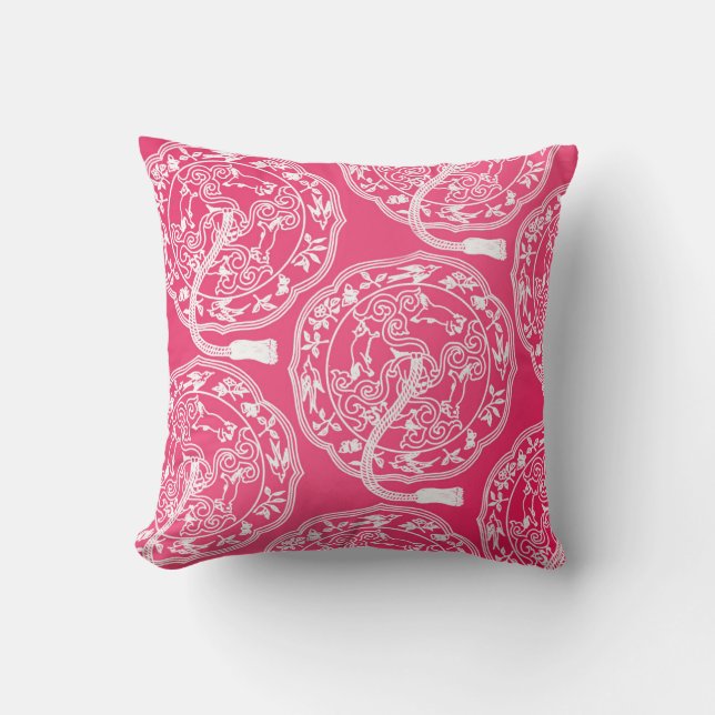 Coussin carreau oriental couleur cerise de conception (Recto)