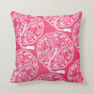 Coussin carreau oriental couleur cerise de conception